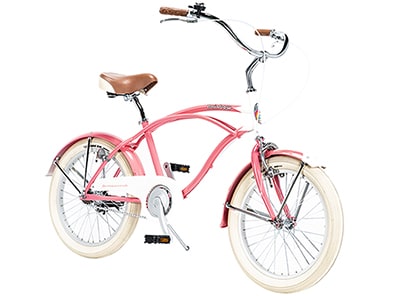 Rainbow Beach Cruisers 20inch Kamehameha Highway Pink x White